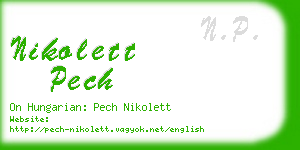 nikolett pech business card